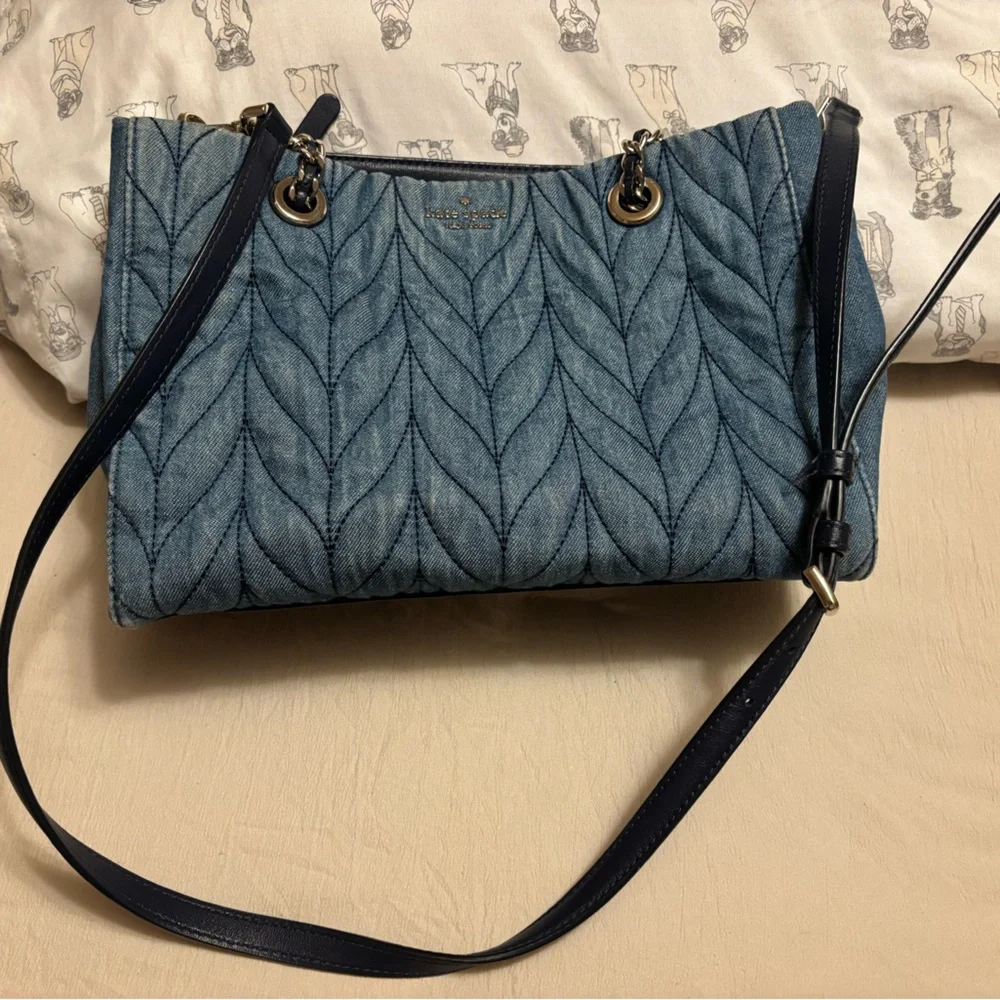 Kate Spade Denim Quilted Crossbody Bag - Picture 3 of 5